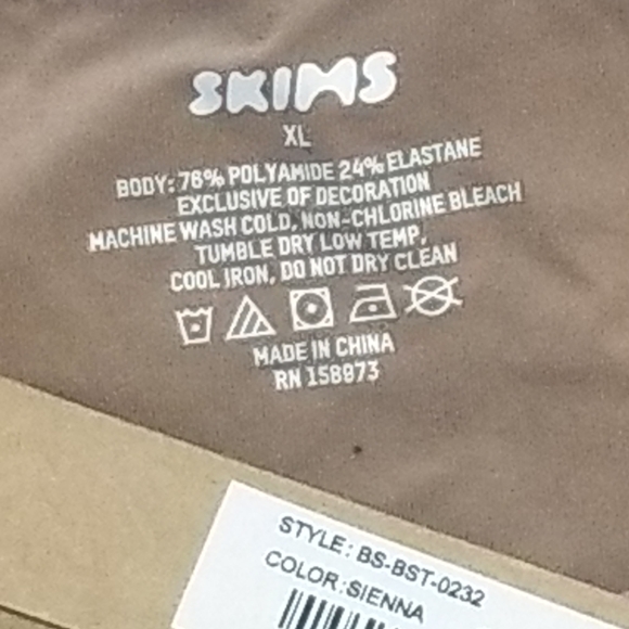 NEW! Skims FITS EVERYBODY HIGH NECK BODYSUIT Top Sienna Tan Xlarge - Picture 5 of 6